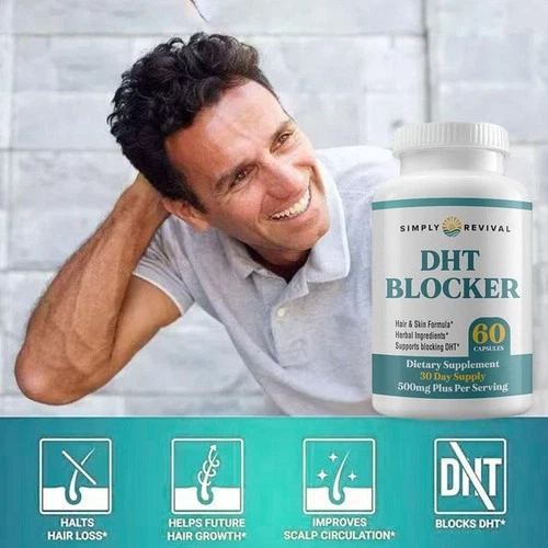 Simply Revival DHT Blocker Capsules -Healthy Hair Growth,Prevention of Hair Loss - Picture 9 of 11