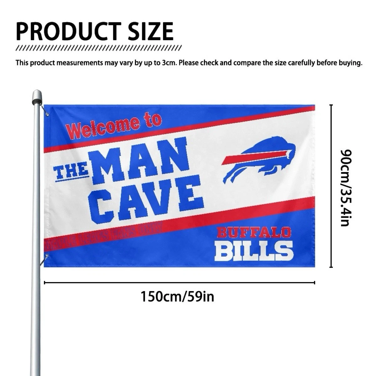 Buffalo Fans Football Team House Flag