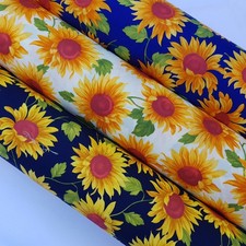 Large Sunflowers Rose & Hubble Cotton Poplin Fabric