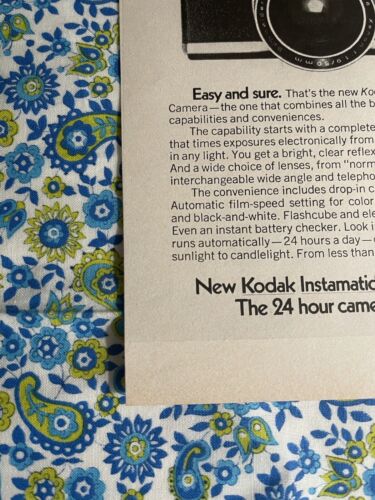 Vintage 1969 Kodak Instamatic Reflex Camera Print Ad -Ad Only - Picture 3 of 7