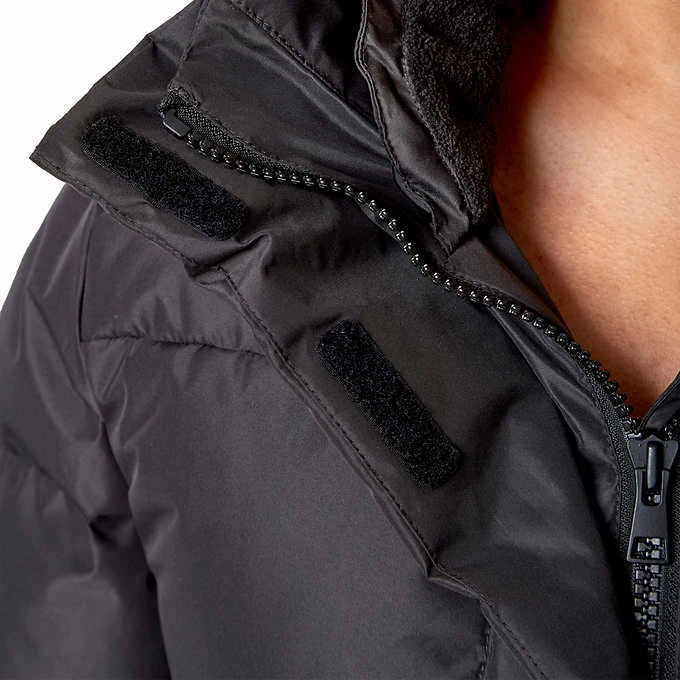 MPG Abrigo Maxi Parka Largo Relleno Pesado Negro Resistente al Viento XXL Foto 4 de 4