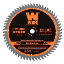 8.25 In. 60-Tooth Professional Woodworking Saw Blade Miter Table Fine-Finish WEN