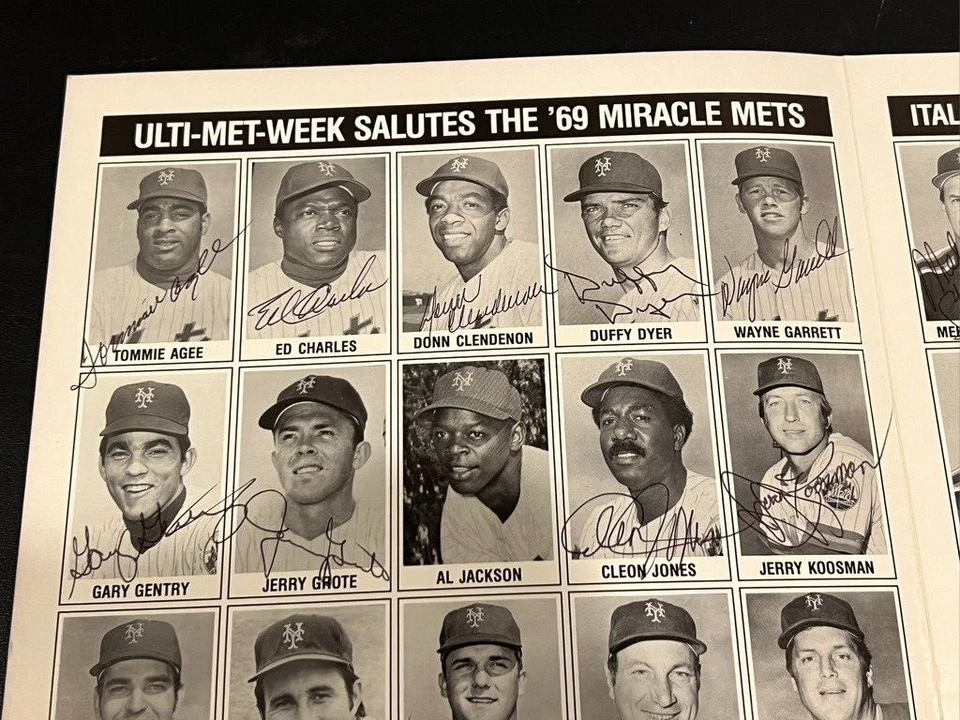New York Mets Miracle Mets 1969 Ulti-Met-Week Program Hand Signed - Image 4 of 4