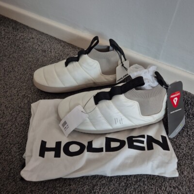 Holden OuterWear Quilted Puffer Slip On Shoes Pearl Men’s Size Medium New  UK