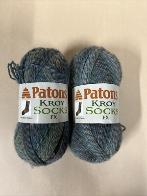 2 Patons Kroy Socks Yarn #57210 Cascade Colors Wool Nylon Blend 166 Yds Skein