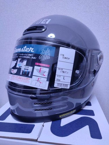 New SHOEI Glamster Basalt Gray L size 