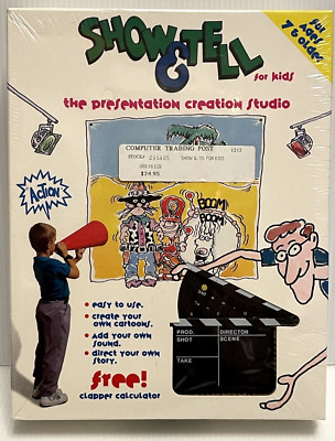 VTG Rare 1993 Show & Tell for Kids Presentation Creation Studio Software SEALED.