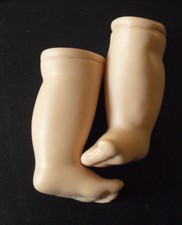 Set of Vintage Porcelain Girl Doll Legs 2 3/4" Long