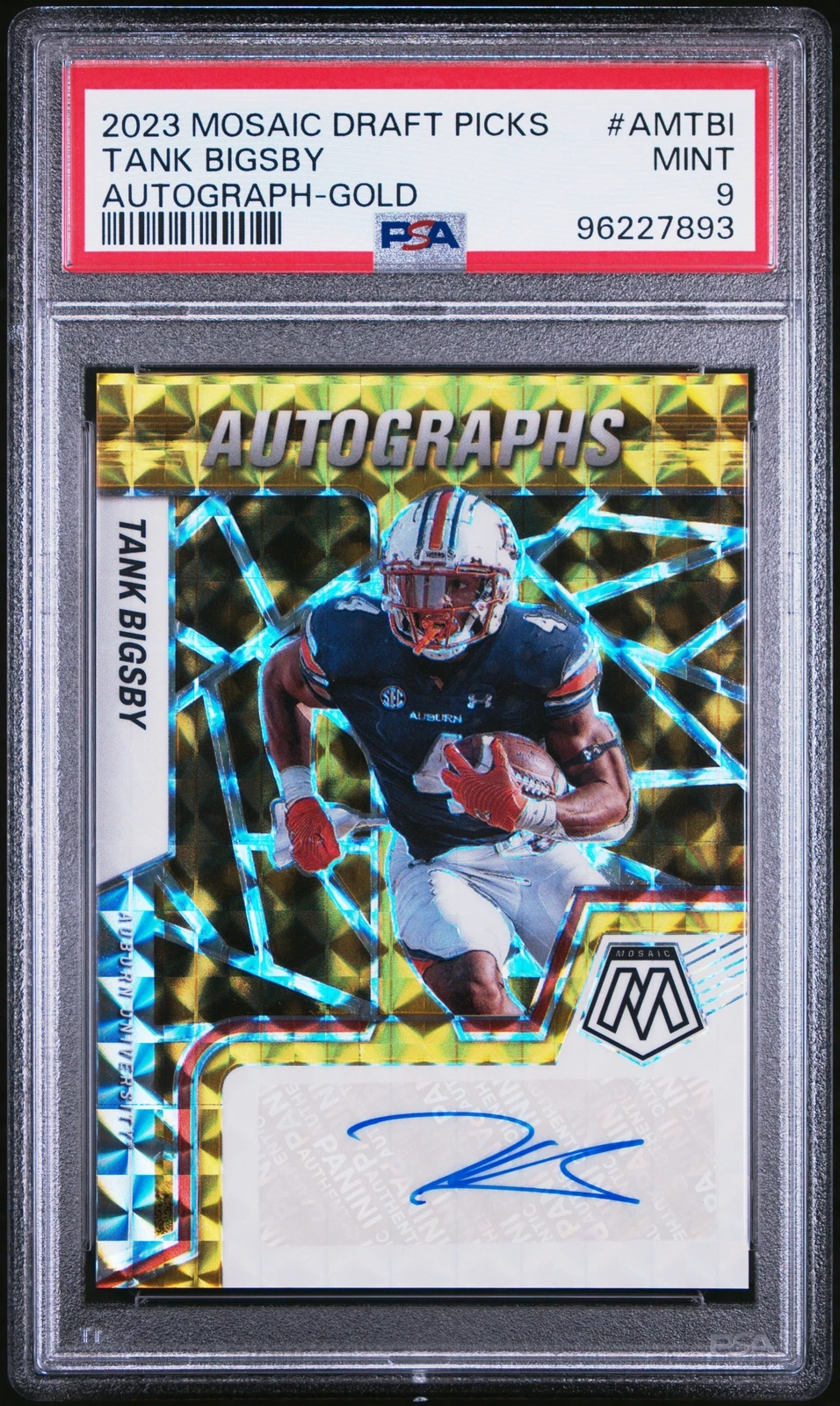 Tank Bigsby Panini Mosaic Draft Picks Autographs #AMTBI Gold