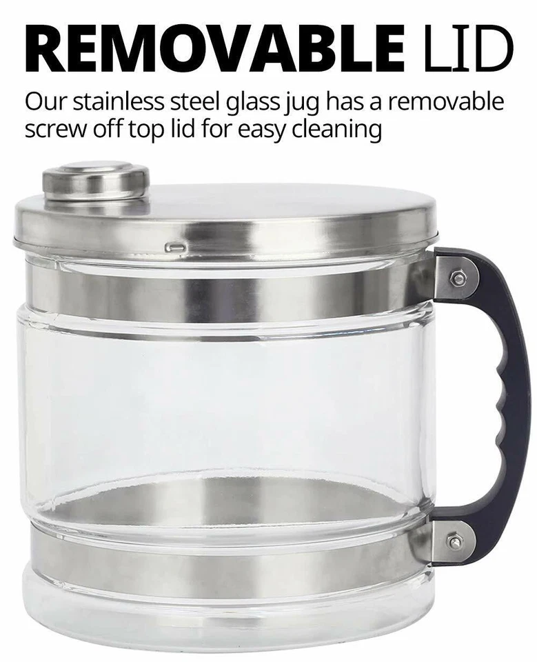 Water Distiller, Stainless Steel, Glass Jug, Latest 2024 Model - Water Pure - Image 4 of 4