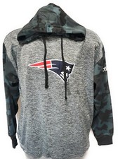 Mens Fanatics New England Patriots NFL Fleece Football B T Grey Camo Hoodie