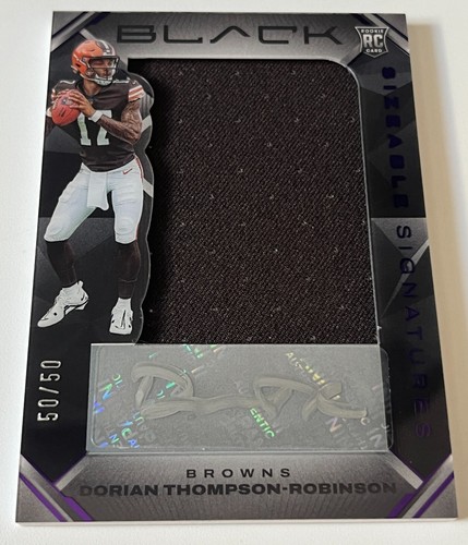 2023 PANINI BLACK dorian thompson robinson ROOKIE PATCH AUTO RPA /50 - Picture 3 of 5