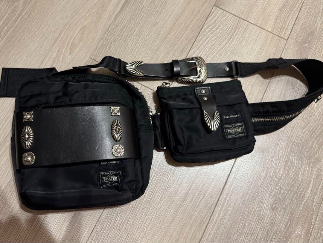 TOGA PORTER Collaboration Belt Waist Pouch Bag Women's Black TOGA PORTER Collaboration Belt Waist Pouch Bag Women's Black