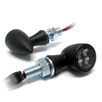 3 in 1 Mini LED Blinker Rücklicht Kombi Zero Alu Schwarz Chopper E-geprüft