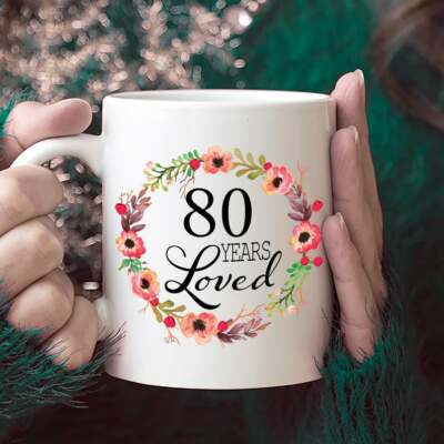 Mug Presents For 80 Year Old Grandma Mug Best Gift For 80 Year Old