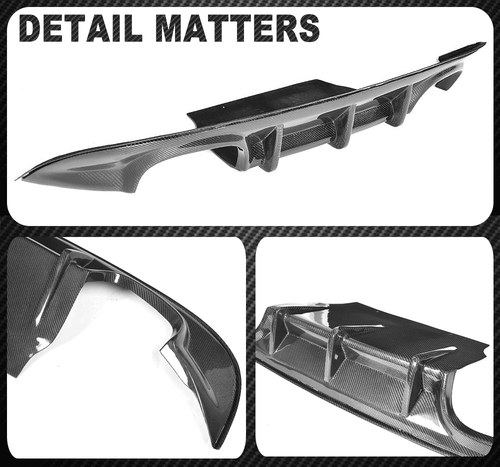 Carbon Fiber Rear Bumper Diffuser Spoiler Lip Fit For Jaguar XE Sedan 2015-2019 - Picture 12 of 12
