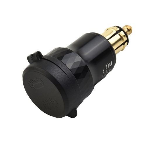 Motorcycle DIN Socket Dual USB Charger Adapter Easy to Install Lasts Longer - Picture 5 of 24