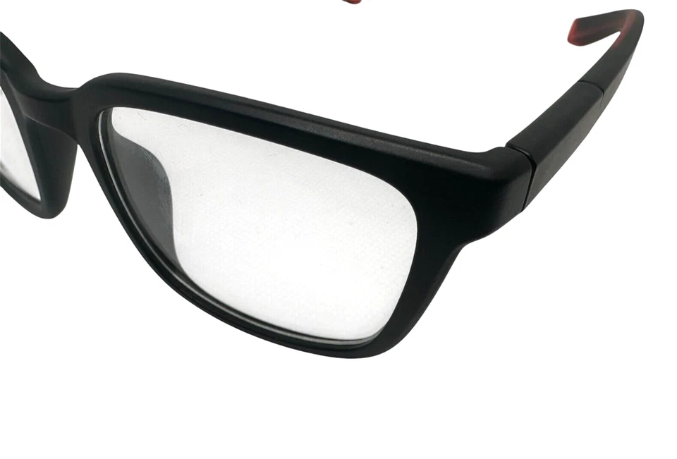 Anteojos Para Hombre Cuadrados Negro/Rojo Acetato 51-21-145 Demo-Lente Borde Completo Luz Foto 4 de 4