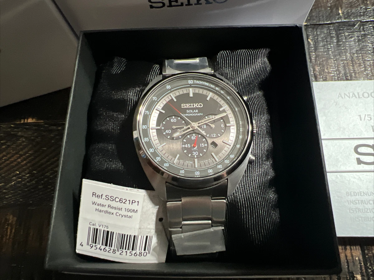 Seiko Solar Chronograph Tachymeter Men s Watch SSC621 Speedtimer