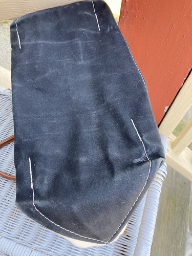 Vintage LL Bean Freeport Brown Leather Handles "Nanny " Zip Top Medium Tote !! - Picture 15 of 16
