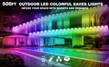 Lumières d'avant-toits colorées LED d'extérieur longueur 500'