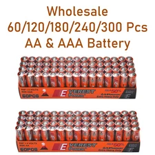 60/120/180/240/300 Pack AA & AAA Battery 50% More Power Extra Heavy Duty 1.5v