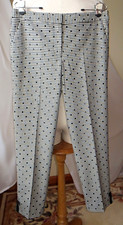 TALBOTS WOMANS PANTS PLAID/POLKA DOT WHITE/BLACK WOOL BLEND LINED SZ 8 NEW 129