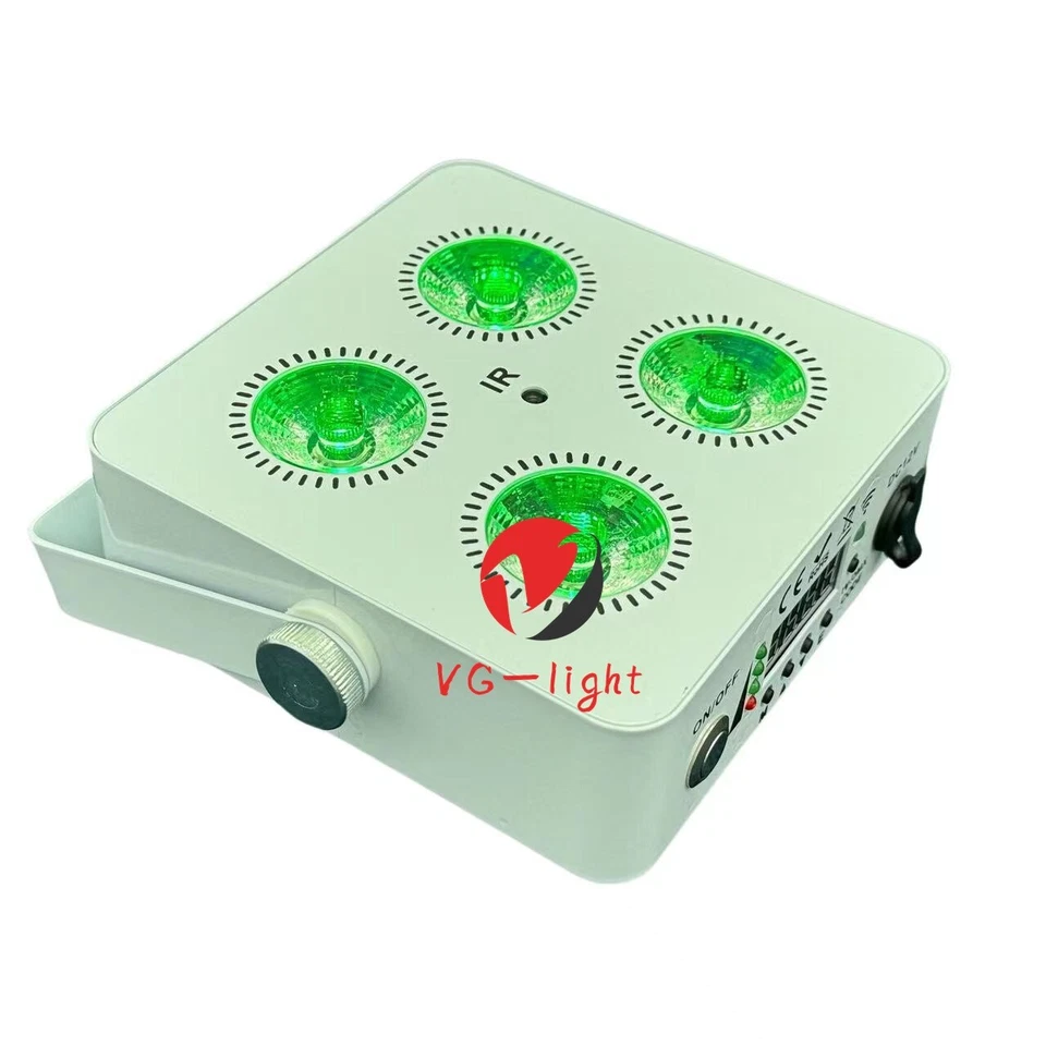 10PC 4x18W RGBWA+UV 6in1 DMX Wireless Battery LED Uplight Par Light for Wedding - Image 2 of 4