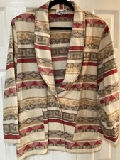 Vintage Women Aztec Southwest Blanket Blazer Size Large Western USA Union Made