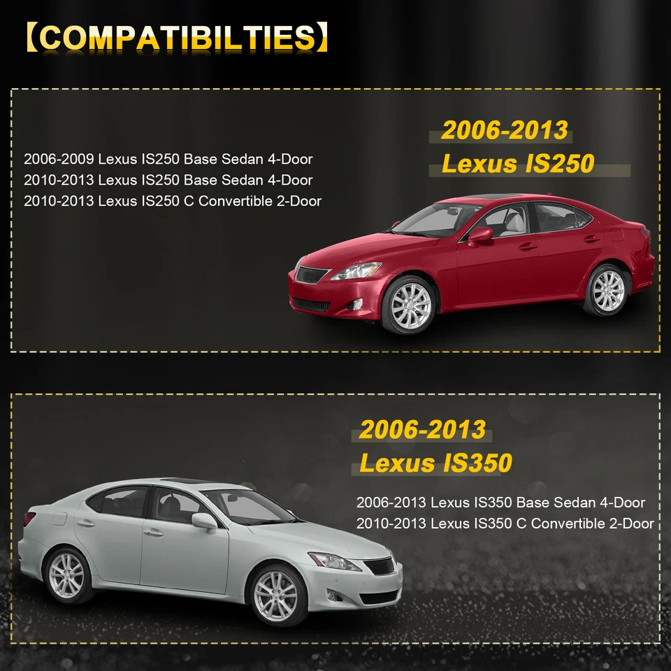 For 2006-2013 Lexus IS250 IS350 RWD Coilovers Suspension Shocks Kits Adj Height - Image 4 of 4