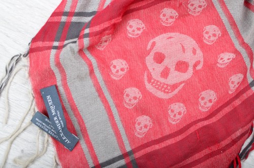 ALEXANDER MCQUEEN MULTICOLOR COTTON RED SHAFL SCARF 47' x 49' | eBay