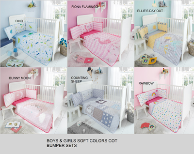 cot bumper set boy