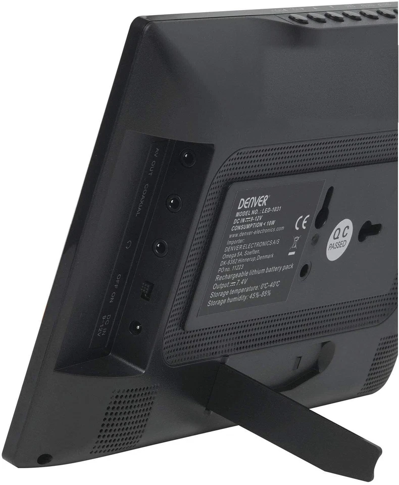 Portable TV Freeview HDMI 10 inch Mains, 12v & Built in Battery  Denver LED-1032 - Image 4 of 4