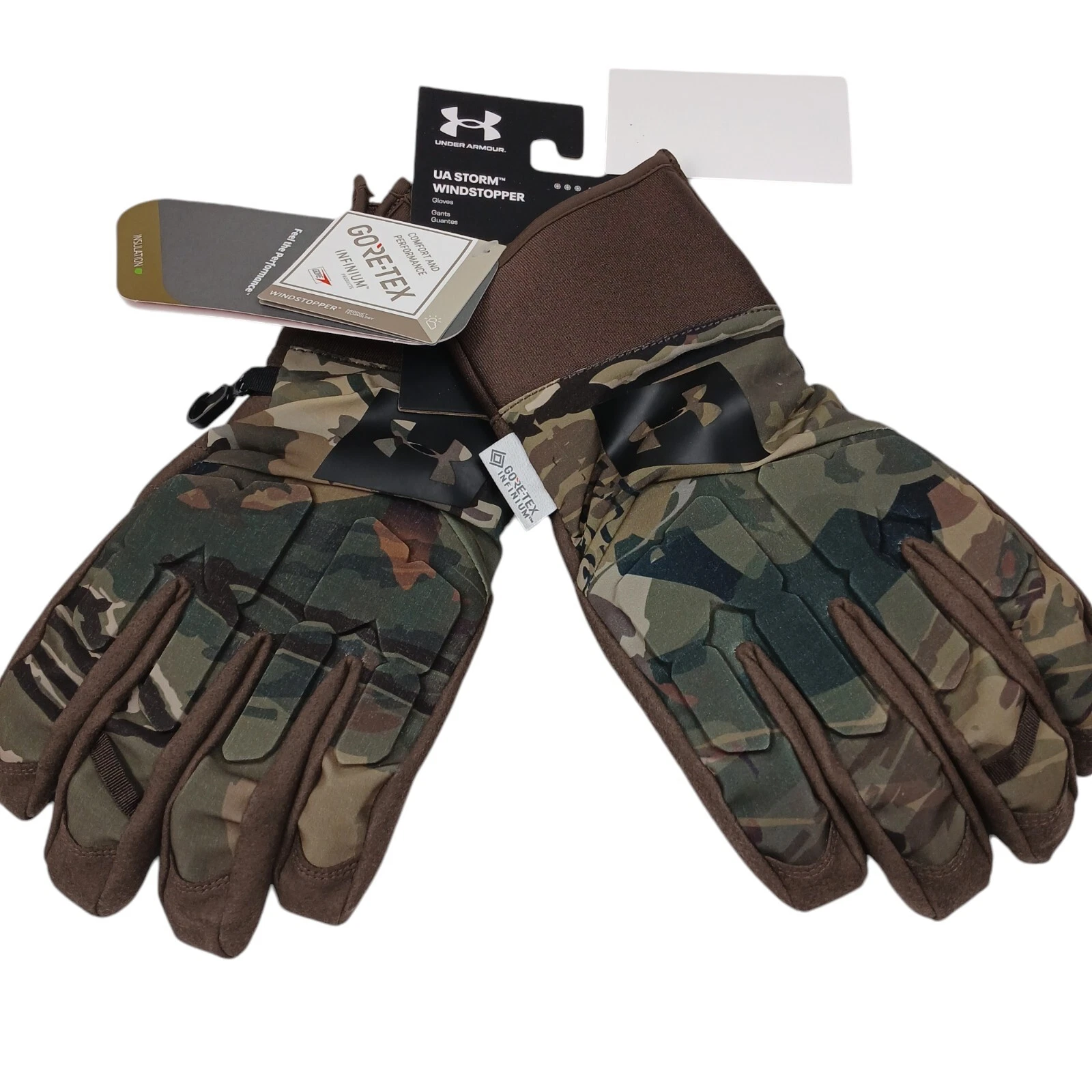 Under Armour UA Men SZ M Mid Season WINDSTOPPER Storm Forest 2.0 Camo Hunt Glove