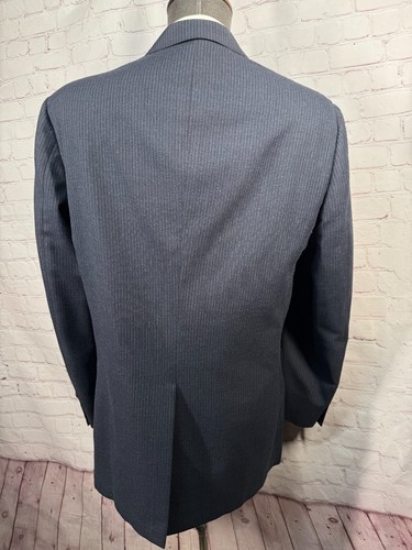 HART SCHAFFNER MARX Mens Navy Blue PINSTRIPE Sport Coat Blazer Jacket SIZE 42L - Picture 5 of 9