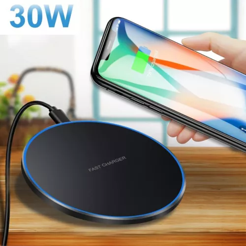 30W Wireless Charger Super Fast Charging Mat For iPhone 16 15 14 13 12 Pro Max - Picture 17 of 23