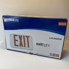 Tamlite Lighting LXP3RWEM Slim Thermoplastic LED Exit Sign Dual 120v-277v