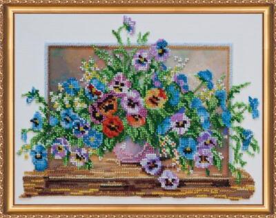 Bead embroidery kit Aromas of Summer-1 needlework kit canvas beadwork pattern