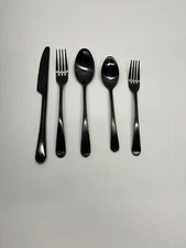 Pottery Barn Mason Flatware 5 Piece - Color: Gunmetal