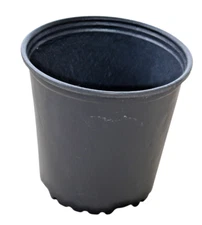 1.5 Gallon Round Black Plastic Nursery Pot - 9" across - HP 175- Choose Qty