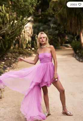 free people pink strapless dress Free People FP One Osiris Mini Dress Strapless Smocked Pull On Asymmetric  New S