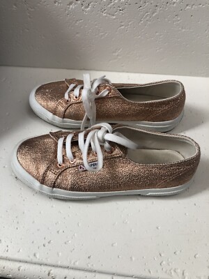 superga metallic rose gold