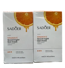 2X SADOER Vitamin C Good Night Gel Mask Moisturiser Brightener Restorative 40pcs