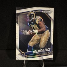 Panini 2025 Prizm Black (White Prizm) Orlando Pace #141 Rams NFL /175
