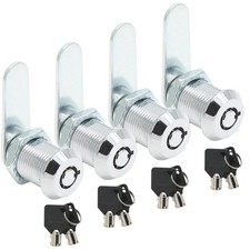 Uenhoy 4 Pack Tubular Cam Lock 3/4 Inch Cabinet Cam Lock Set for Tool Box, Fi...