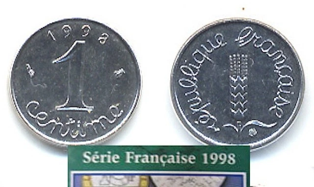 FDC : 1 centime épi 1998 neuve/scellée d'un coffret BU - Photo 1/1