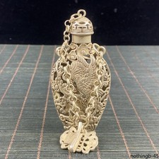 Collectibles Tibetan silver Handmade Statue Exquisite Snuff Bottles