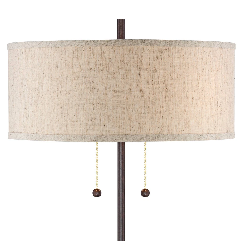 Modern Table Lamp with USB Transitional Bronze Slim for Living Room Desk Bedroom - Image 3 of 4