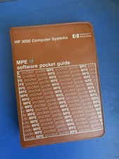 1981 Hewlett Packard HP 3000 Computer Systems MPE Software Pocket Guide