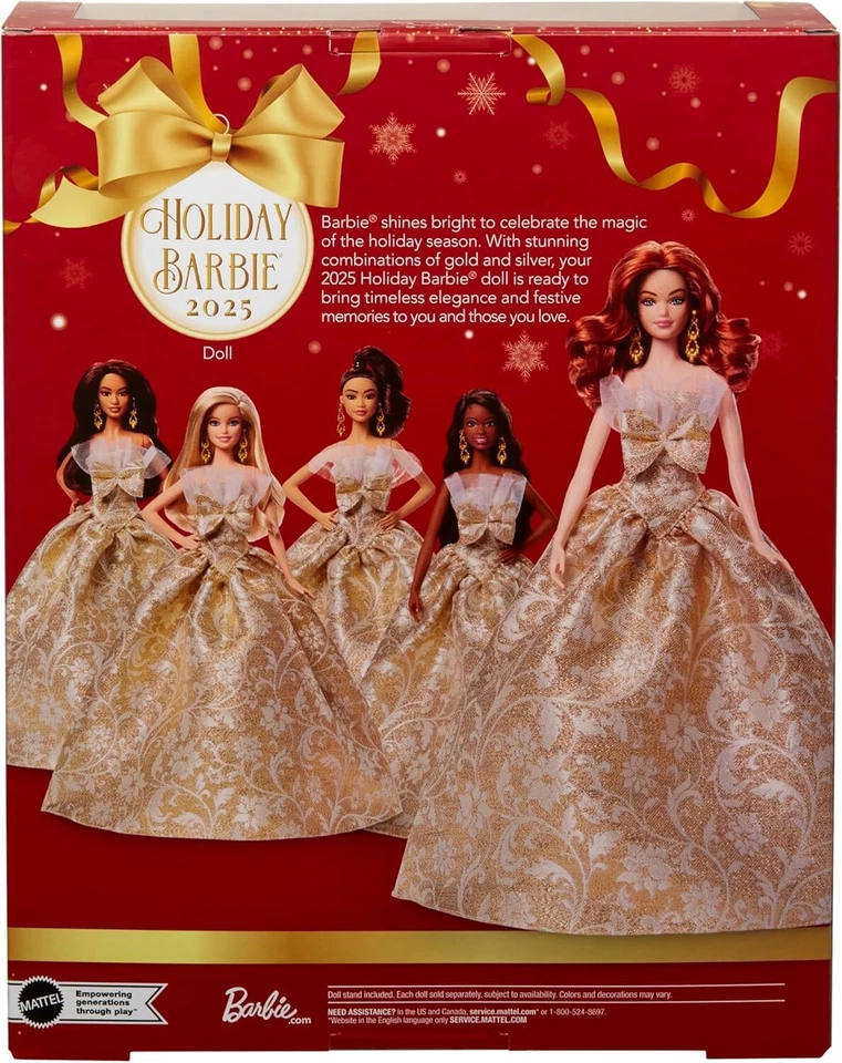 Poupée Barbie Signature Joyeux Noël 2025 rousse - Mattel - Photo 4/4